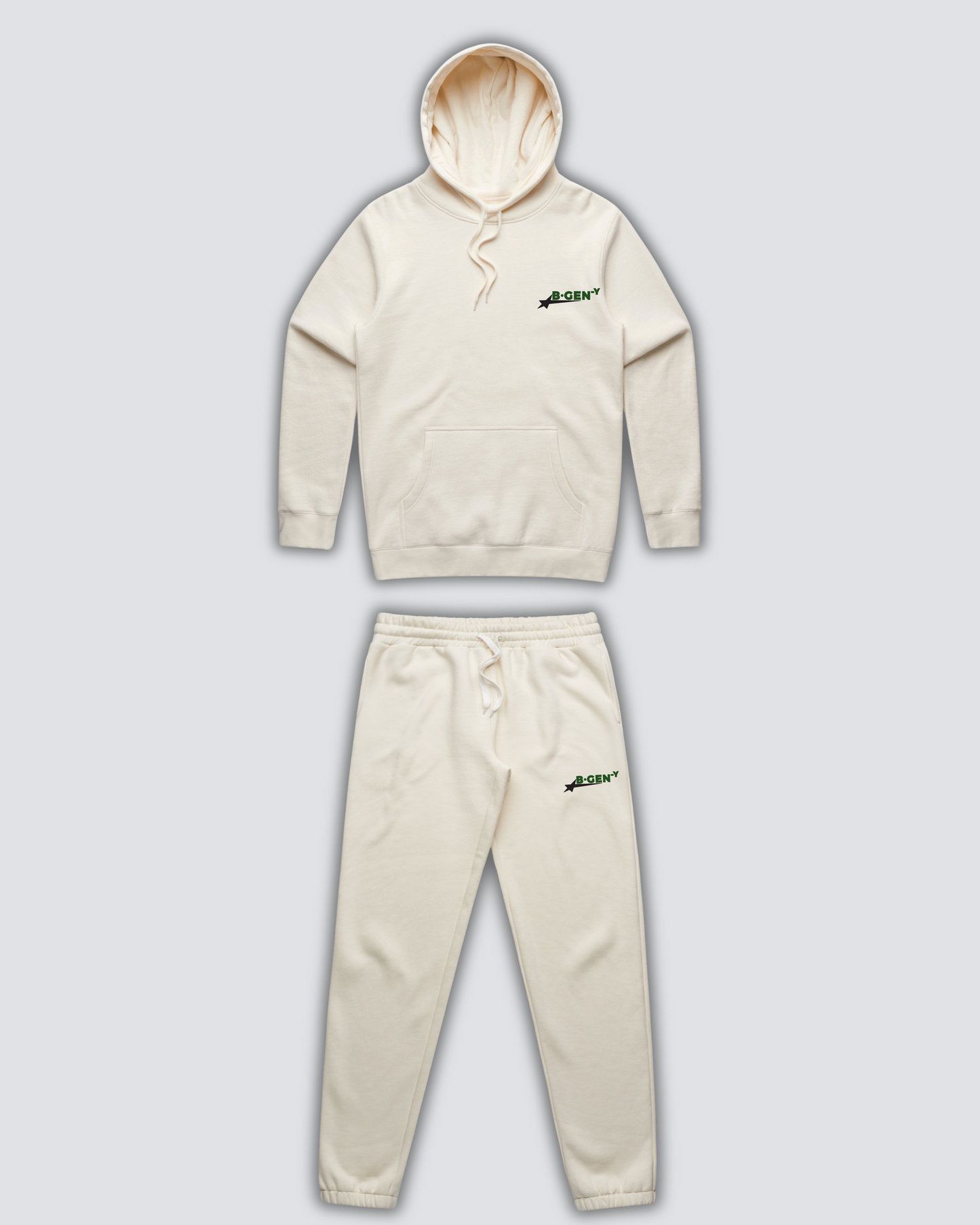 STAR LOGO HOODIE - ECRU