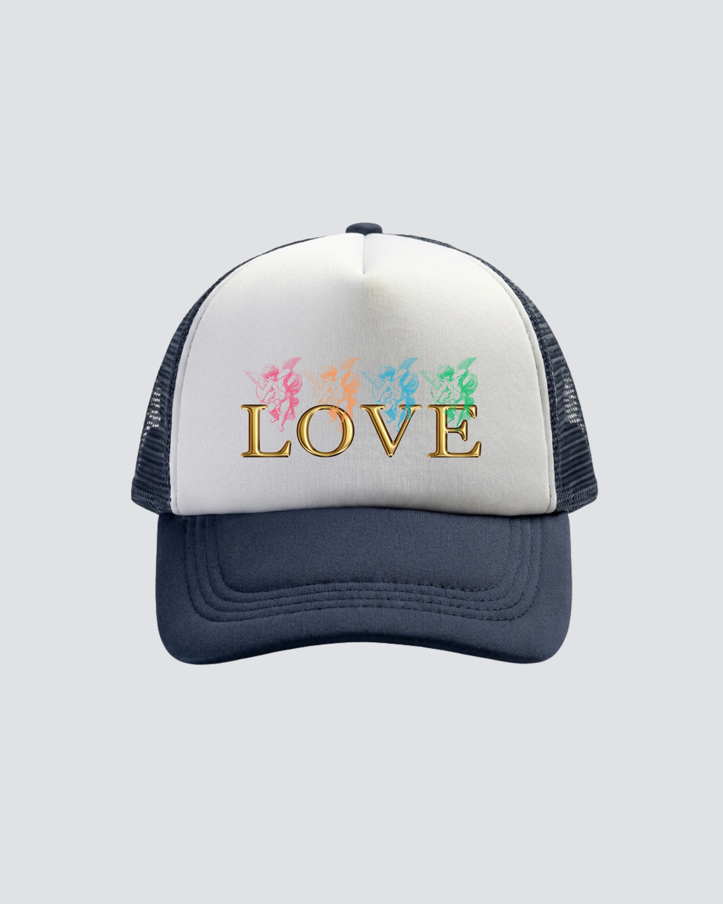 LOVE ANGELS TWO-TONE TRUCKER CAP