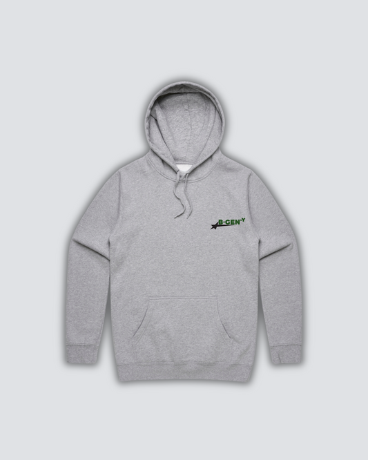 STAR LOGO HOODIE - HEATHER GREY