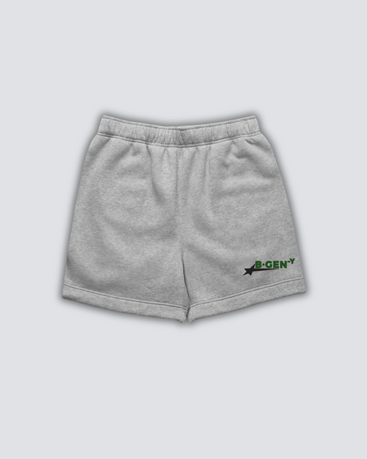 STAR LOGO SWEAT SHORTS - HEATHER GREY